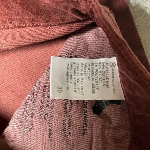 AG Adriano Goldschmeid The Farrah high rise jeans size 30 brown red preppy - Picture 8 of 16
